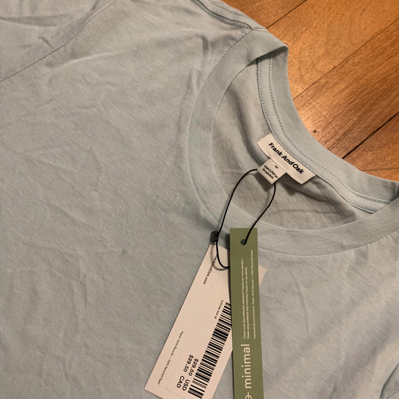 Frank&Oak - Cotton Tee Shirt in Light Blue - Picture 3 of 3